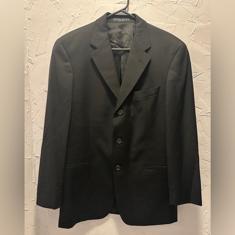 Hugo Boss Formal Suit Blazer Jacket & Pants Black Great Condition Size 38S